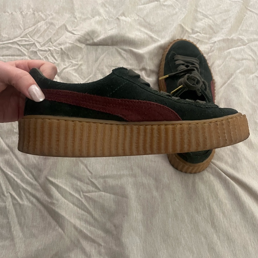 Stylish Black and Red Platform Sneakers